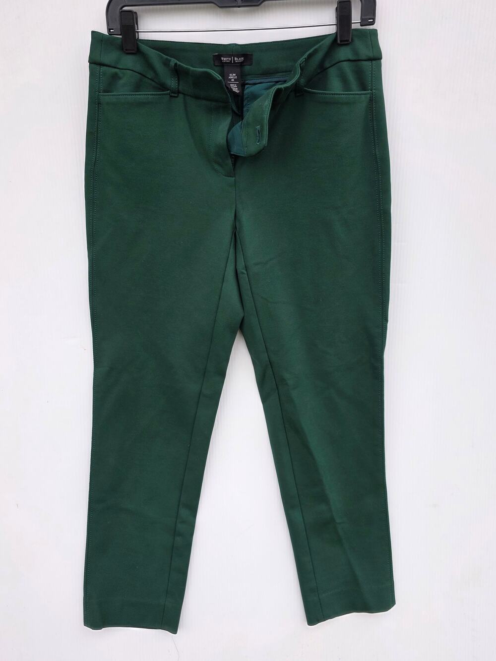 White House Black Market Green Slim Ankle Pants Size 4R Professional Workwear
